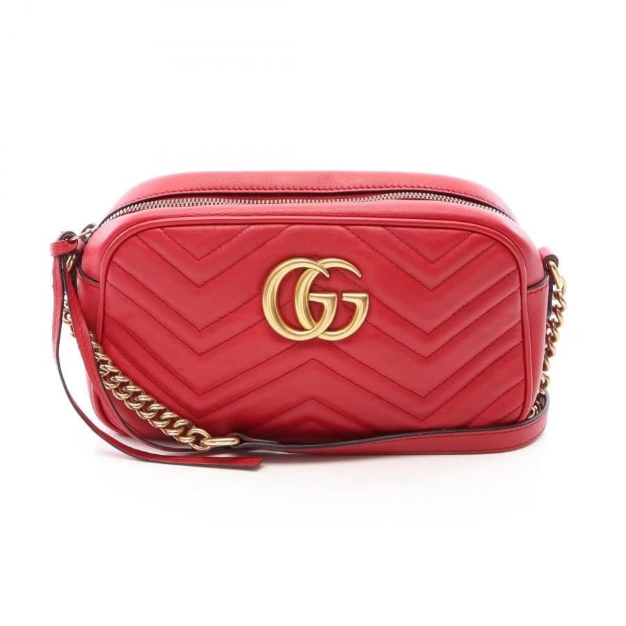 GUCCI BAG: GG MARMONT RED: GUCCI Bag: GG Marmont Red Brand: GUCCI Type/Style: Shoulder Bag Material: Exterior Material Leather Color: Exterior Color Red Size: (approx. W9.4 ? H5.5 ? D2.8 inch) Accessories: None Acce