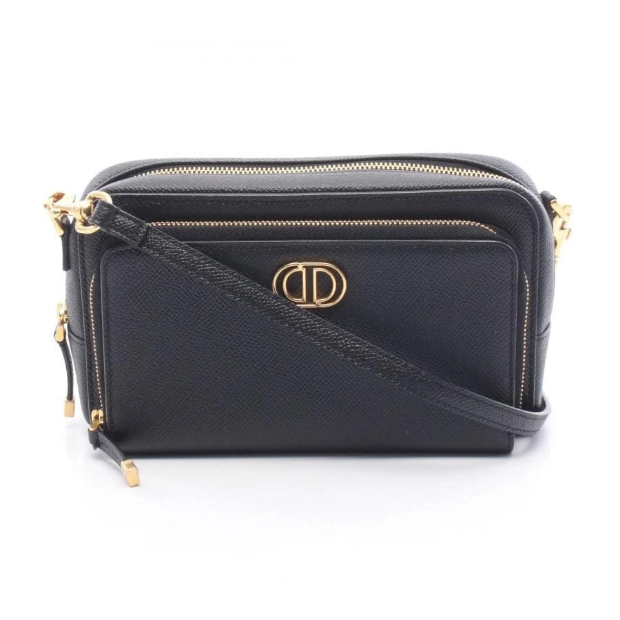 DIOR BAG: CARO DOUBLE POUCH BLACK: DIOR Bag: Caro Double Pouch Black Brand: Dior Type/Style: Shoulder Bag Material: Exterior Material Leather Color: Exterior Color Black Size: (approx. W7.5 ? H4.3 ? D0.8/1.8 inch) Accessories: None