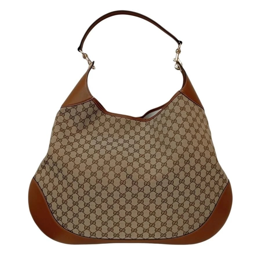 GUCCI BAG: GG CANVAS LARGE SHOULDER BROWN (1 of 2)