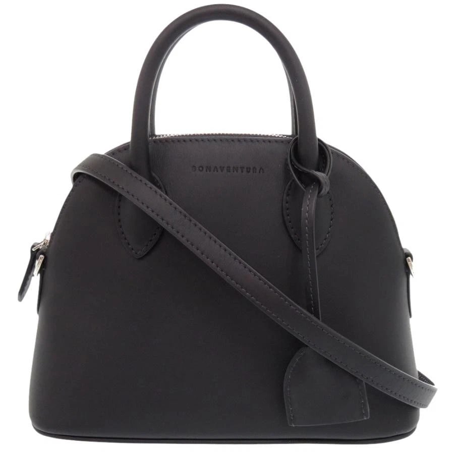 BONAVENTURA BAG: EMMA BAG 22 BLACK: BONAVENTURA Bag: Emma Bag 22 Black Brand: BONAVENTURA Type/Style: Satchel/Top Handle Bag Material: Exterior Material Leather Color: Exterior Color Black Size: (approx. W8.7 ? H7.1 ? D3.1 inch)
