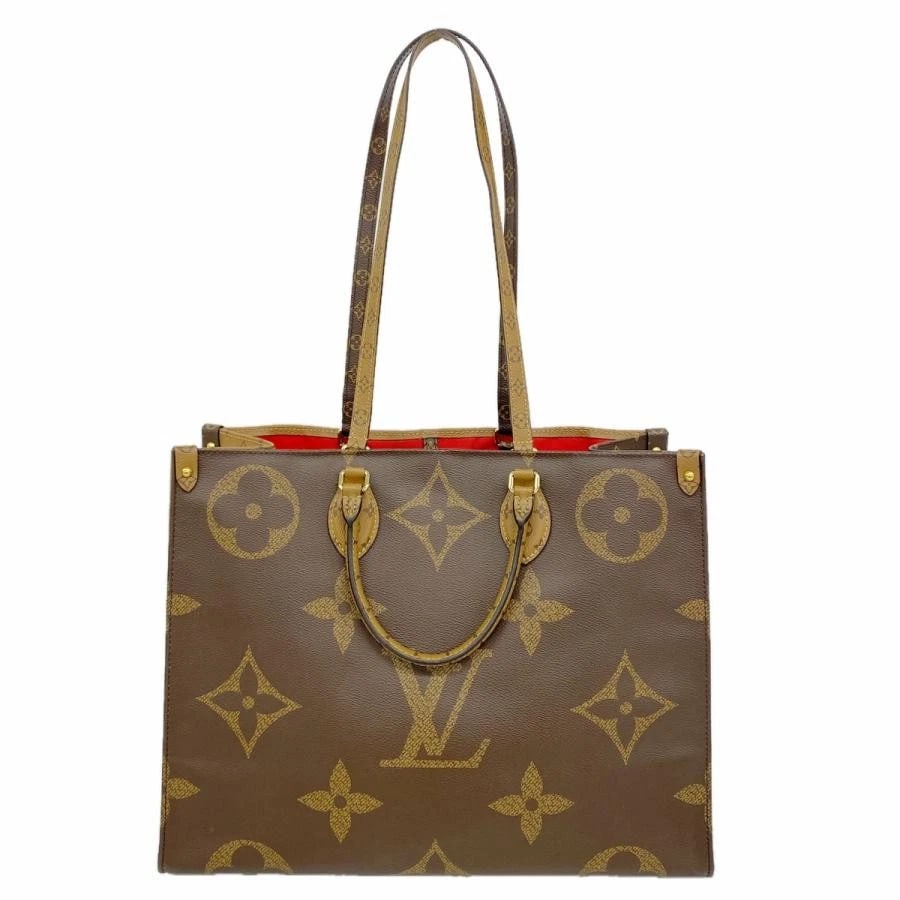 LOUIS VUITTON BAG: ONTHEGO GM BROWN: LOUIS VUITTON Bag: Onthego GM Brown Brand: LOUIS VUITTON Type/Style: Tote Material: Exterior Material Canvas Color: Exterior Color Brown Size: (approx. W16.1 ? H12.6 ? D6.7 inch) Accessories: None