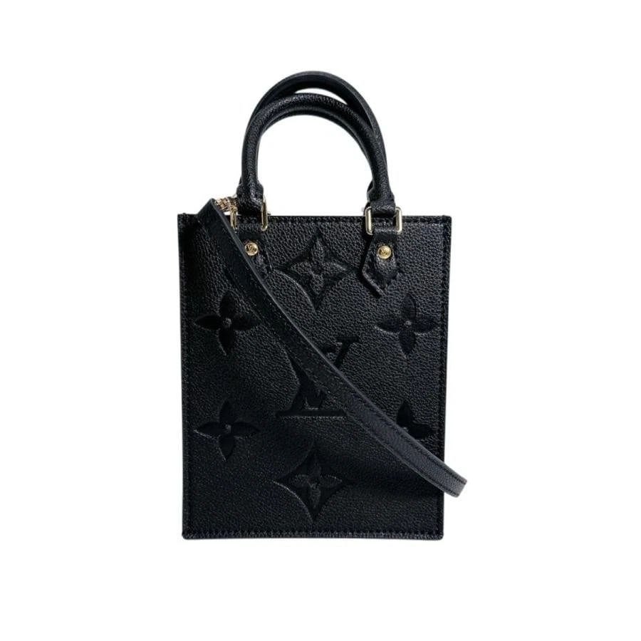 LOUIS VUITTON BAG: PETIT SAC PLATBLACK: LOUIS VUITTON Bag: Petit Sac PlatBlack Brand: LOUIS VUITTON Type/Style: Shoulder Bag Material: Exterior Material Leather Color: Exterior Color Black Size: (approx. W5.5 ? H6.7 ? D2.0 inch)