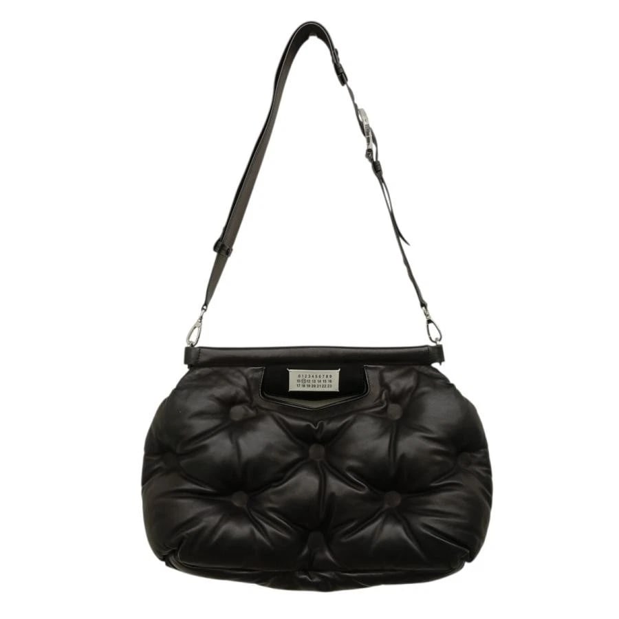 MAISON MARGIELA BAG: GLAM SLAM MEDIUM BLACK: MAISON MARGIELA Bag: Glam Slam Medium Black Brand: Maison Margiela Type/Style: Shoulder Bag Material: Exterior Material Leather Color: Exterior Color Black Size: (approx. W16.9 ? H10.2 ? D4.7 inch)