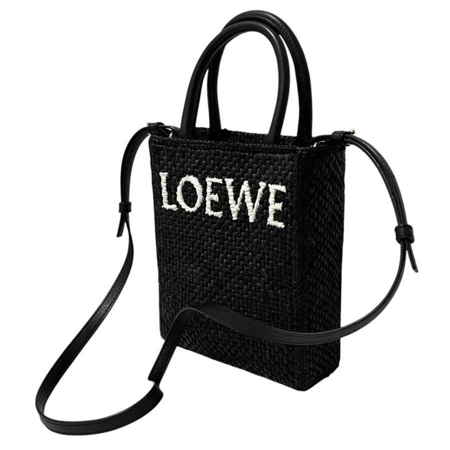 LOEWE BAG: A5 TOTE 2WAY SHOULDER BLACK: LOEWE Bag: A5 Tote 2WAY Shoulder Black Brand: LOEWE Type/Style: Shoulder Bag Material: Exterior Material Leather Color: Exterior Color Black Size: (approx. W7.1 ? H8.3 ? D2.4 inch) Accessories: None