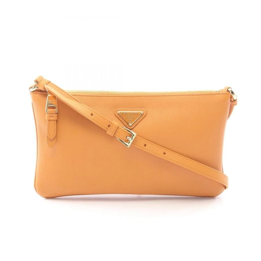 PRADA BAG: SOFT GRAIN ORANGE: PRADA Bag: Soft Grain Orange Brand: PRADA Type/Style: Shoulder Bag Material: Exterior Material Leather Color: Exterior Color Orange Size: (approx. W9.4 ? H5.5 ? D0.4 inch) Accessories: None