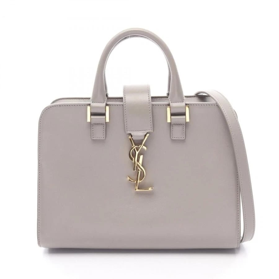 YVES SAINT LAURENT BAG: MONOGRAM BABY CABAS GRAY: YVES SAINT LAURENT Bag: Monogram Baby Cabas Gray Brand: YVES SAINT LAURENT Type/Style: Satchel/Top Handle Bag Material: Exterior Material Leather Color: Exterior Color Gray Size: (approx. W9.8 ? H7.5