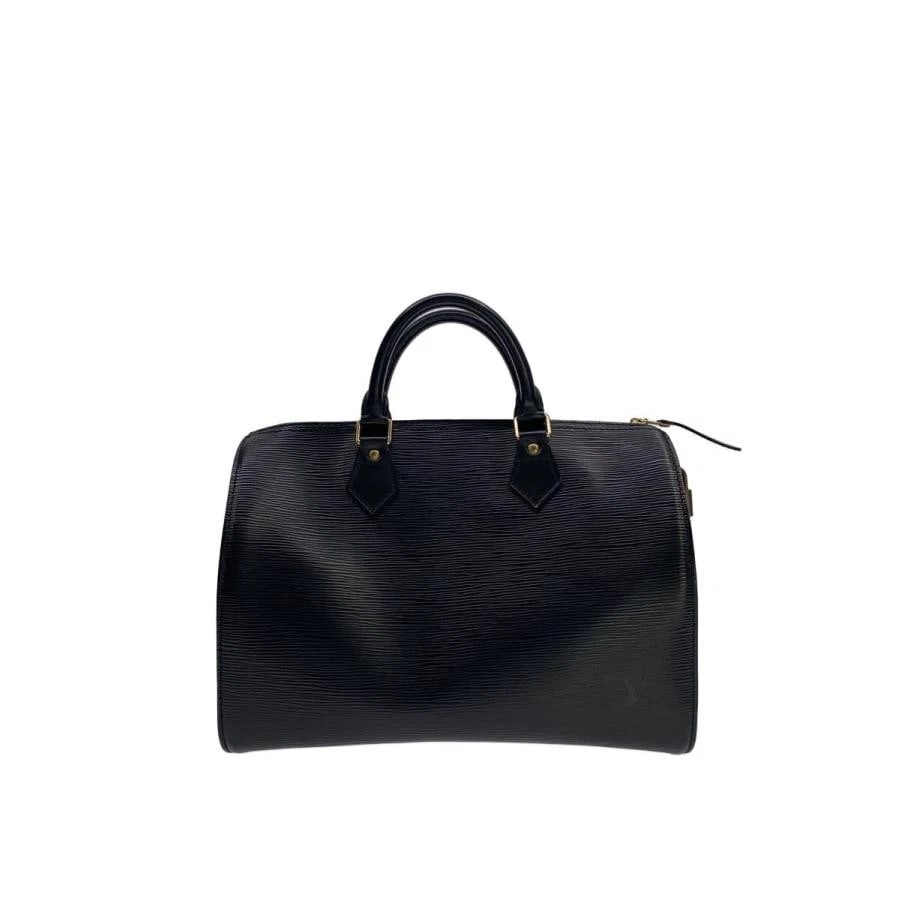 LOUIS VUITTON BAG: SPEEDY 30 BLACK: LOUIS VUITTON Bag: Speedy 30 Black Brand: LOUIS VUITTON Type/Style: Satchel/Top Handle Bag Material: Exterior Material Leather Color: Exterior Color Black Size: (approx. W12.8 ? H8.9 ? D7.3 inch)