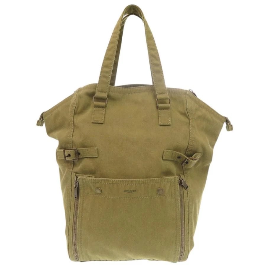 SAINT LAURENT PARIS BAG: DOWNTOWN KHAKI: SAINT LAURENT PARIS Bag: Downtown Khaki Brand: SAINT LAURENT PARIS Type/Style: Tote Material: Exterior Material Canvas Color: Exterior Color Khaki Size: (approx. W10.2?18.1 ? H15.7 ? D7.1 inch) Ac