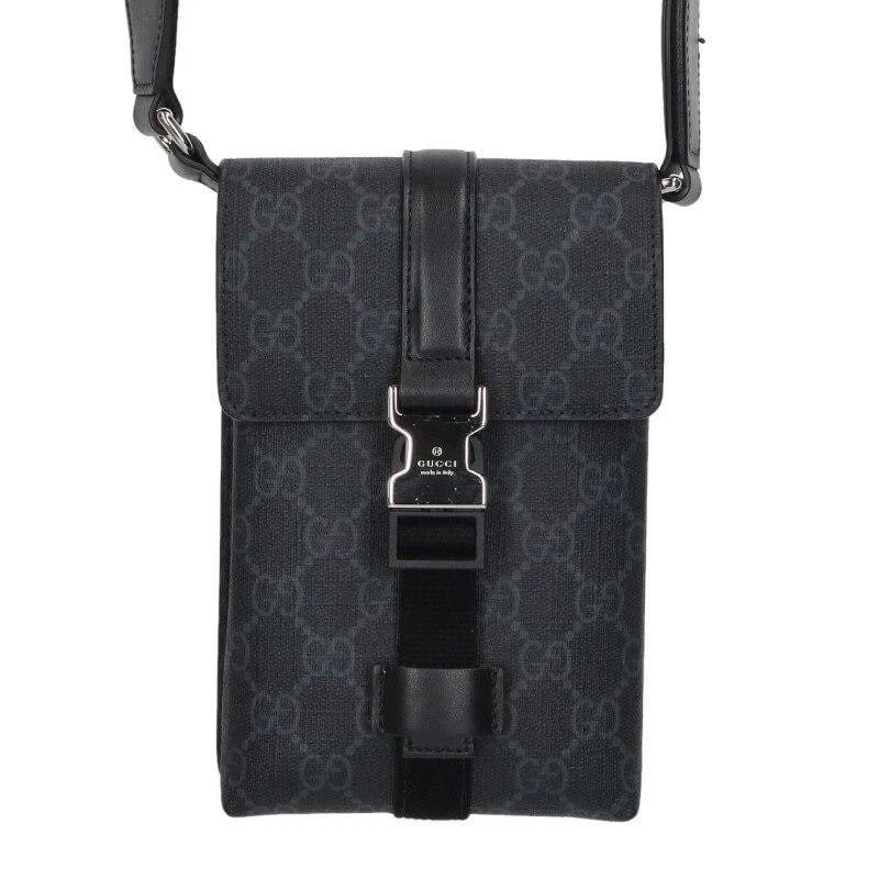 GUCCI BAG: SUPER MINI BAG GG PATTERN BLACK (1 of 2)