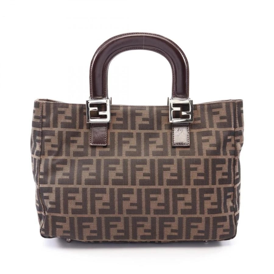 FENDI BAG: ZUCCA TOTE BROWN: FENDI Bag: Zucca Tote Brown Brand: FENDI Type/Style: Tote Material: Exterior Material Canvas / Leather Color: Exterior Color Brown Size: (approx. W11.4 ? H8.7 ? D4.3 inch) Accessories: None