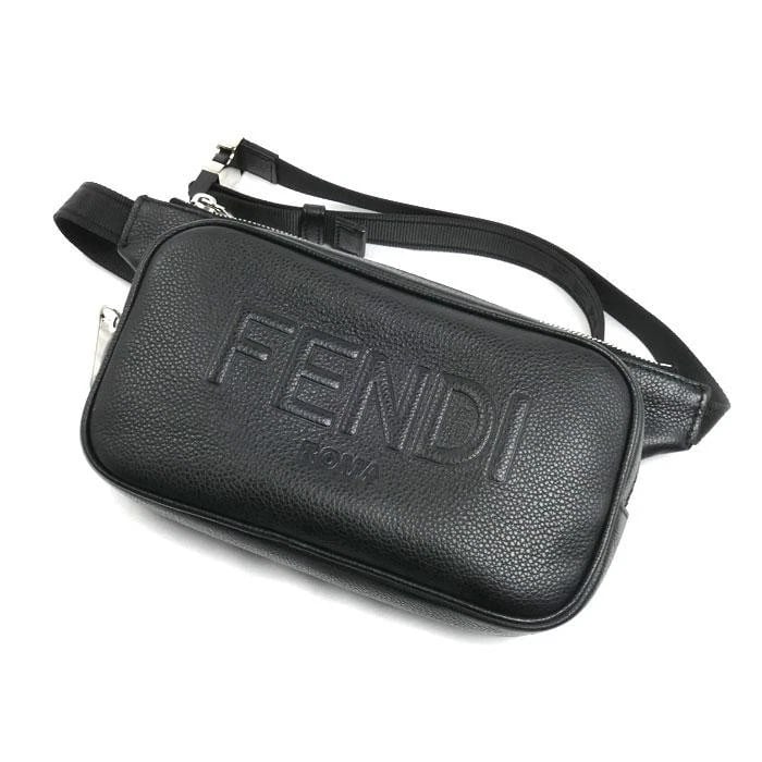 FENDI BAG: BELT BAG BLACK: FENDI Bag: Belt Bag Black Brand: FENDI Type/Style: Belt Bag & Fanny Pack Material: Exterior Material Leather Color: Exterior Color Black Size: (approx. W8.3 ? H5.1 ? D1.6 inch) Accessories: None