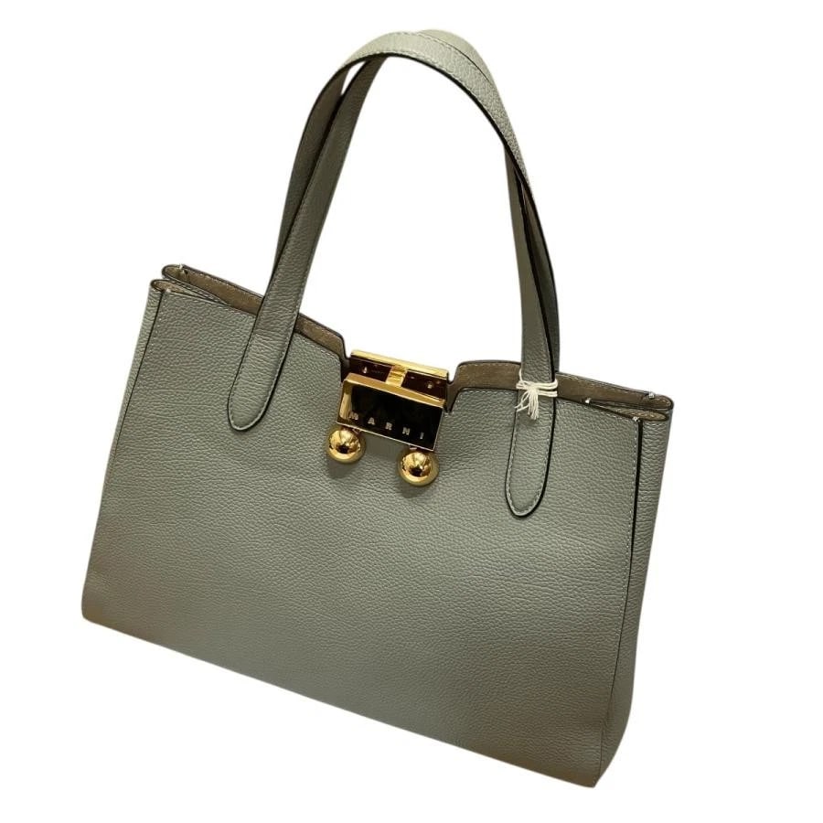 MARNI BAG: TRUNKAL TOTE GRAY: MARNI Bag: Trunkal Tote Gray Brand: MARNI Type/Style: Tote Material: Exterior Material Canvas Color: Exterior Color Gray Size: (approx. W13.4 ? H10.2 ? D4.7 inch) Accessories: None Accessories