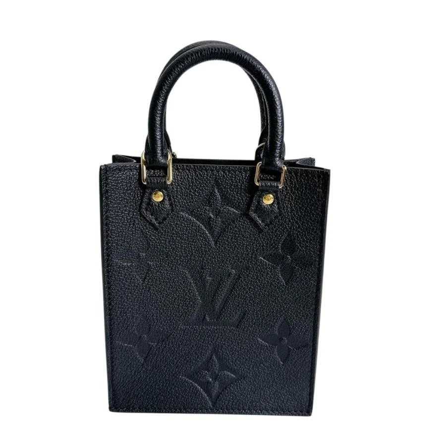 LOUIS VUITTON BAG: PETIT SAC PLAT BLACK: LOUIS VUITTON Bag: Petit Sac Plat Black Brand: LOUIS VUITTON Type/Style: Shoulder Bag Material: Exterior Material Leather Color: Exterior Color Black Size: (approx. W5.5 ? H6.7 ? D2.0 inch)