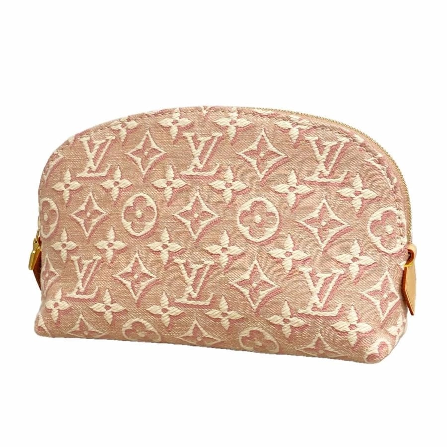LOUIS VUITTON BAG: POCHETTE COSMETIC: LOUIS VUITTON Bag: Pochette Cosmetic Brand: LOUIS VUITTON Type/Style: Clutch Material: Exterior Material Canvas Color: Exterior Color Pink Size: (approx. W6.7 ? H4.5 ? D2.4 inch) Accessories: None