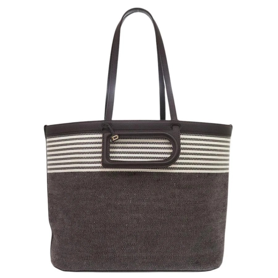 DELVAUX BAG: DTOD MM BROWN: DELVAUx Bag: DtoD MM Brown Brand: DELVAUx Type/Style: Tote Material: Exterior Material Canvas / Leather Color: Exterior Color Brown Size: (approx. W15.6 ? H12.8 ? D6.3 inch) Accessories: None