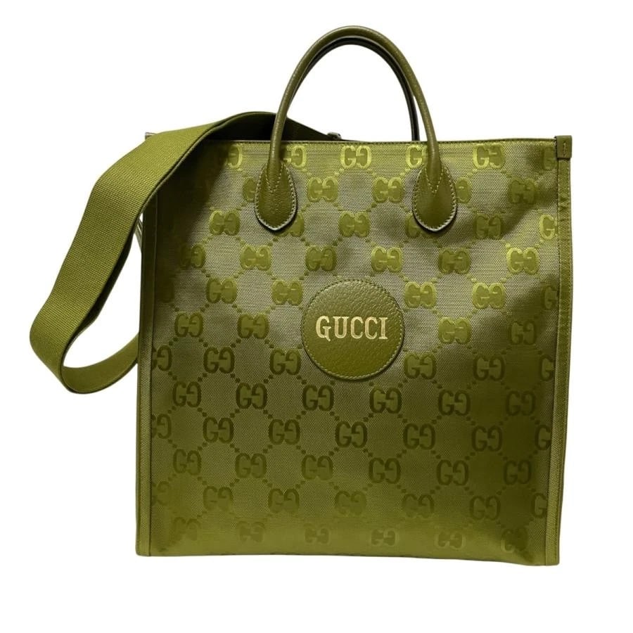 GUCCI BAG: OFF THE GRID GG 2WAY FOREST GREEN: GUCCI Bag: Off The Grid GG 2WAY Forest Green Brand: GUCCI Type/Style: Tote Material: Exterior Material Nylon Color: Exterior Color Forest Green Size: (approx. W14.2 ? H14.2 ? D5.1 inch) Accessories: