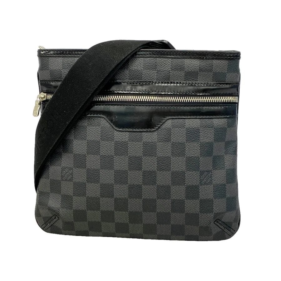 LOUIS VUITTON BAG: THOMAS: LOUIS VUITTON Bag: Thomas Brand: LOUIS VUITTON Type/Style: Shoulder Bag Material: Exterior Material Canvas Color: Exterior Color Black Size: (approx. W10.2 ? H9.1 ? D0.8 inch) Accessories: None