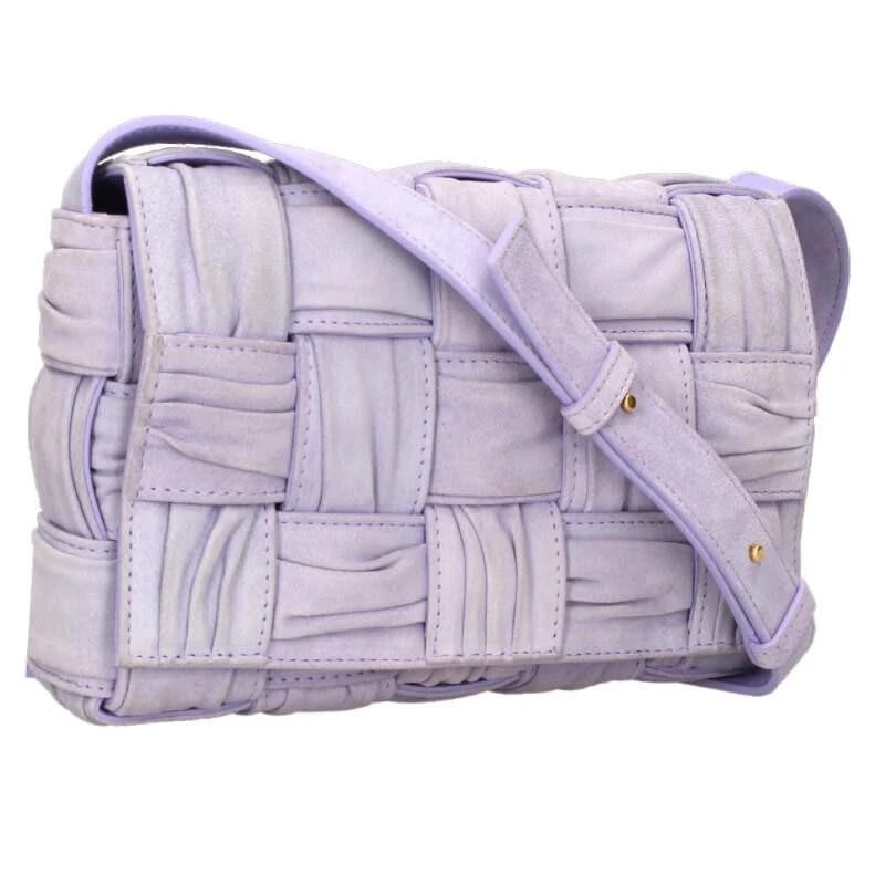 BOTTEGA VENETA BAG: CASSETTE SUEDE LEATHER PURPLE: BOTTEGA VENETA Bag: Cassette Suede Leather Purple Brand: BOTTEGA VENETA Type/Style: Shoulder Bag Material: Exterior Material Suede Color: Exterior Color Purple Size: (approx. W9.4 ? H5.9 ? D1.2 inch) 