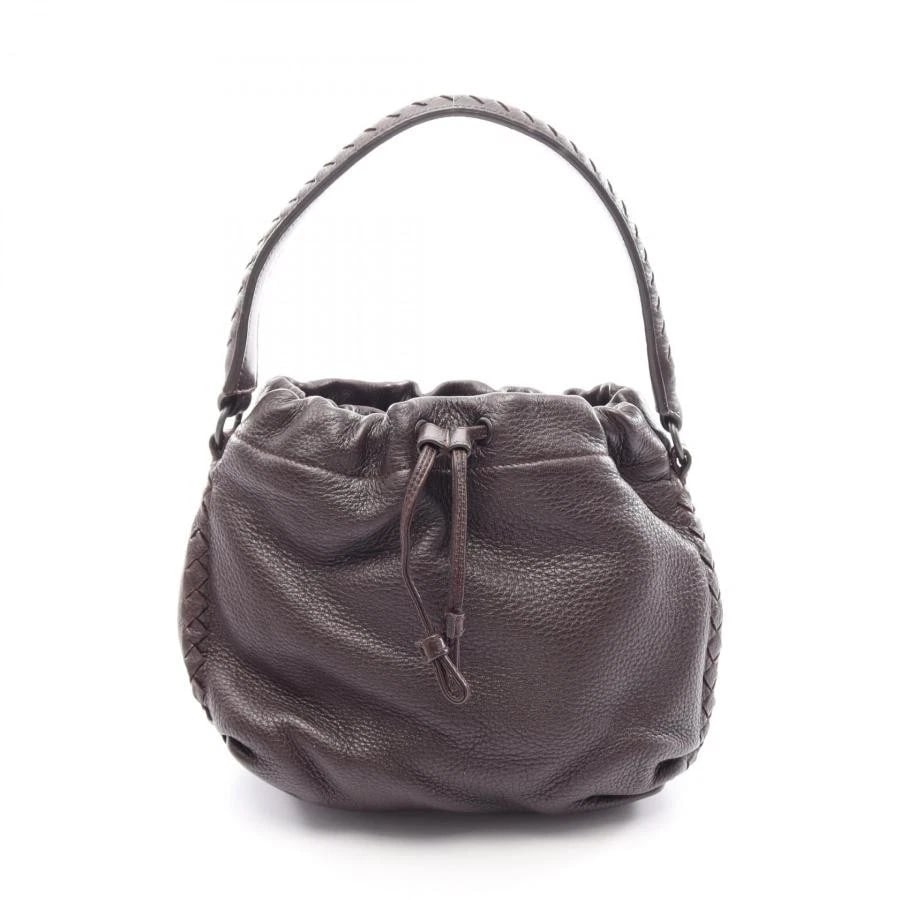 BOTTEGA VENETA BAG: INTRECCIATO DRAWSTRING BROWN: BOTTEGA VENETA Bag: Intrecciato Drawstring Brown Brand: BOTTEGA VENETA Type/Style: Satchel/Top Handle Bag Material: Exterior Material Leather Color: Exterior Color Brown Size: (approx. W10.2 ? H8.3 ?