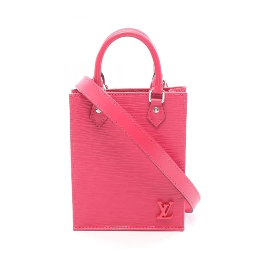 LOUIS VUITTON BAG: PETIT SAC PLAT EPI ROSE PONDICHERRY: LOUIS VUITTON Bag: Petit Sac Plat Epi Rose Pondicherry Brand: LOUIS VUITTON Type/Style: Top Handle Bag Material: Exterior Material Leather Color: Exterior Color Pink Size: (approx. W5.3 ? H6.9 ? D2.0 