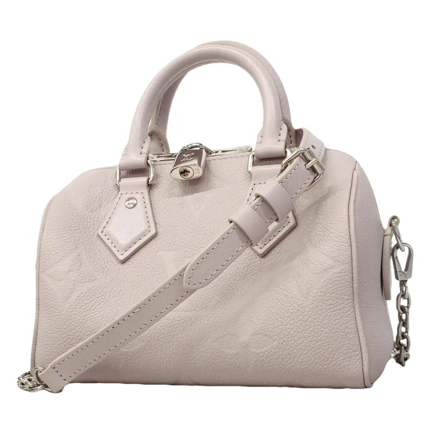 LOUIS VUITTON BAG: SPEEDY BANDOULIERE: LOUIS VUITTON Bag: Speedy Bandouliere Brand: LOUIS VUITTON Type/Style: Top Handle Bag Material: Exterior Material Leather Color: Exterior Color Bloom Size: (approx. W8.1 ? H5.5 ? D4.3 inch) Access