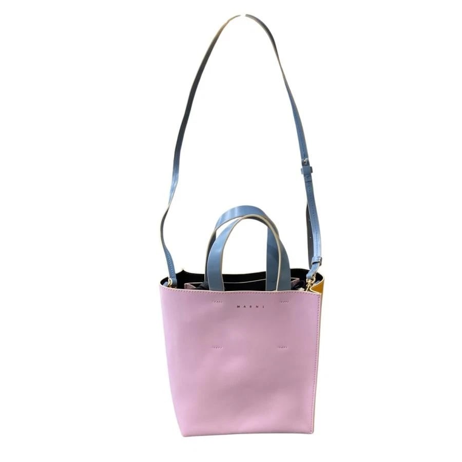 MARNI BAG: PINK YELLOW: MARNI Bag: Pink Yellow Brand: MARNI Type/Style: Shoulder Bag Material: Exterior Material Leather Color: Exterior Color Pink Yellow Size: (approx. W7.9 ? H8.7 ? D3.9 inch) Accessories: None