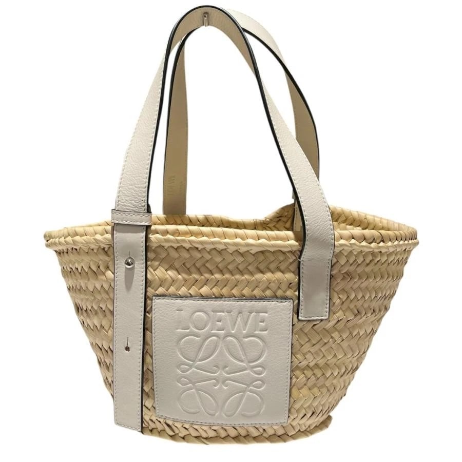 LOEWE BAG: BASKET SMALL BEIGE?GRAY: LOEWE Bag: Basket Small Beige?Gray Brand: LOEWE Type/Style: Tote Material: Exterior Material Straw Color: Exterior Color Beige ? Gray Size: (approx. W11.4 ? H7.9 inch) Accessories: None Ac