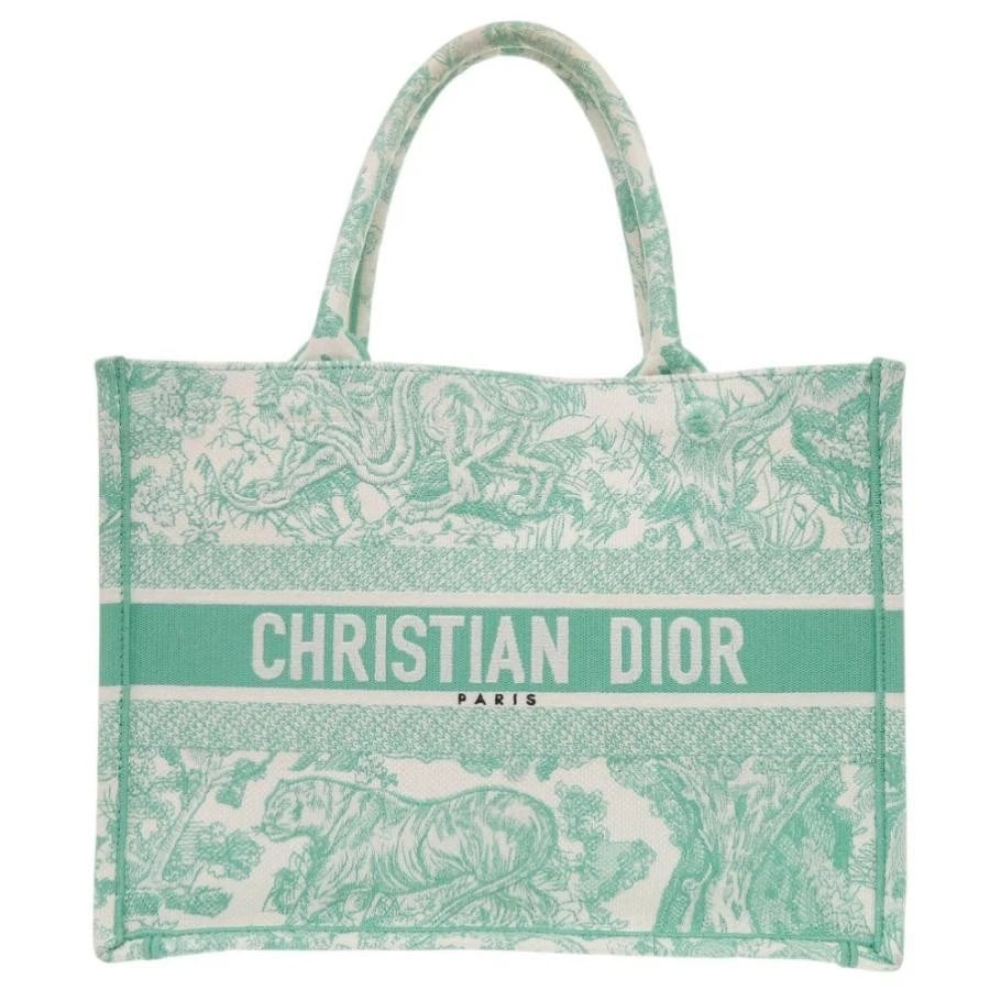 DIOR BAG: BOOK TOTE MEDIUM TOILE DE JOUY: DIOR Bag: Book Tote Medium Toile de Jouy Brand: Dior Type/Style: Tote Material: Exterior Material Canvas Color: Exterior Color Mint Green Size: (approx. W14.2 ? H10.6 ? D6.3 inch, Handle approx. 17.3 