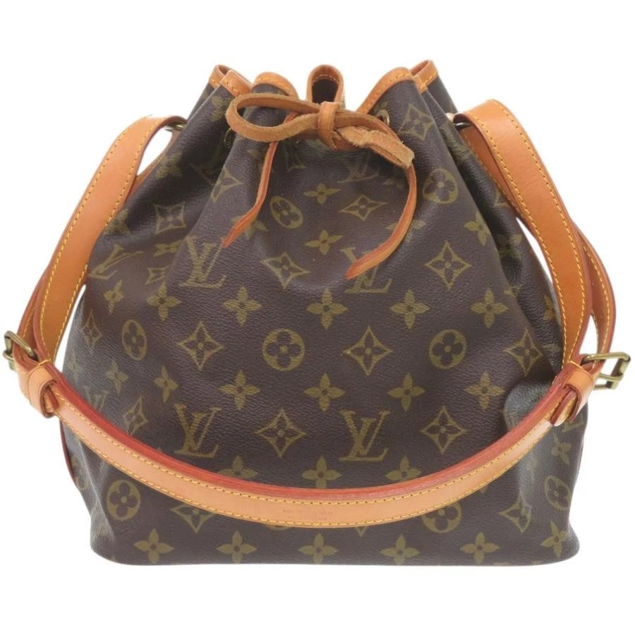 LOUIS VUITTON BAG: PETIT NOE BROWN: LOUIS VUITTON Bag: Petit Noe Brown Brand: LOUIS VUITTON Type/Style: Bucket & Drawstring Bag Material: Exterior Material Canvas Color: Exterior Color Brown Size: (approx. W9.8 ? H10.6 ? D7.5 inch)