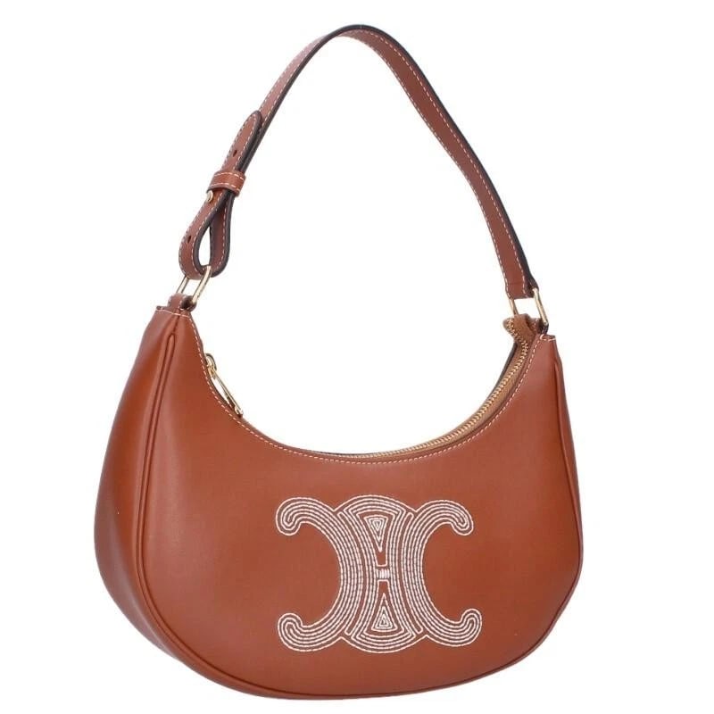 CELINE BAG: AVA TRIOMPHE BROWN: CELINE Bag: AVA TRIOMPHE Brown Brand: CELINE Type/Style: Shoulder Bag Material: Exterior Material Leather Color: Exterior Color Brown Size: (approx. W9.8 ? H4.7 ? D2.0 inch) Accessories: None