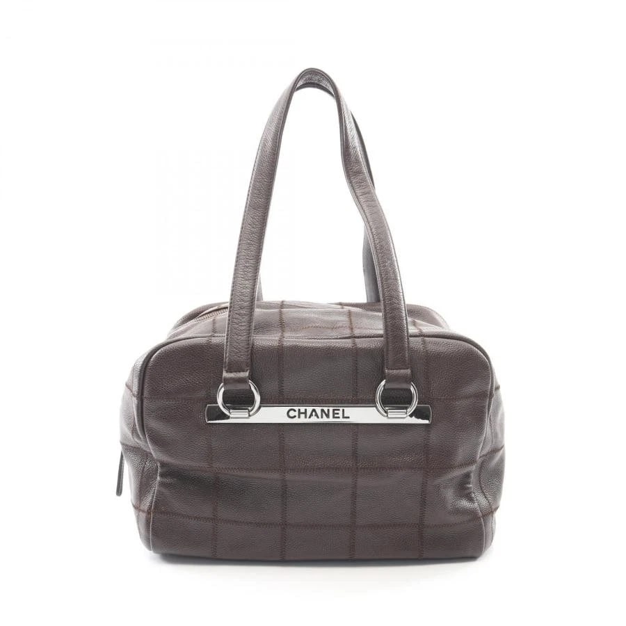 CHANEL TOTE BAG: CHOCOLATE BAR GRAINED CALFSKIN: CHANEL Tote Bag: Chocolate Bar Grained calfskin Brand: CHANEL Type/Style: Tote Material: Exterior Material Leather Color: Exterior Color Brown Size: (approx. W11.8 ? H7.9 ? D7.5 inch) Accessories: