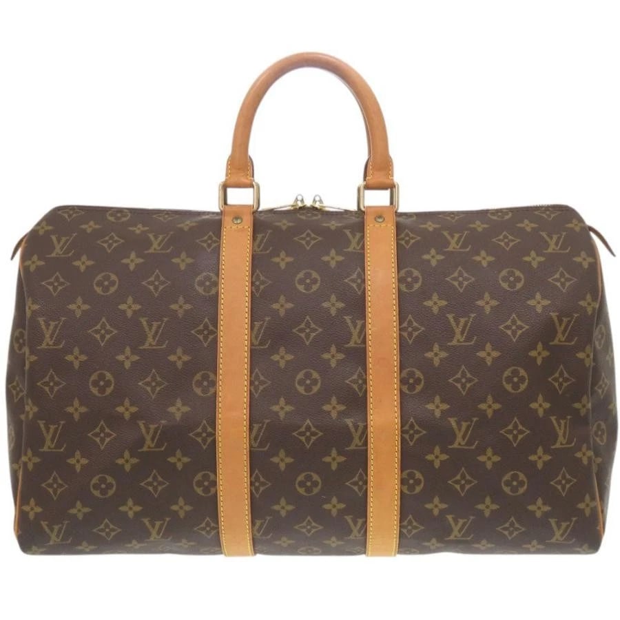 LOUIS VUITTON BAG: KEEPALL: LOUIS VUITTON Bag: Keepall Brand: LOUIS VUITTON Type/Style: Duffle Material: Exterior Material Canvas Color: Exterior Color Brown Size: (approx. W17.7 ? H10.2 ? D7.9 inch) Accessories: None