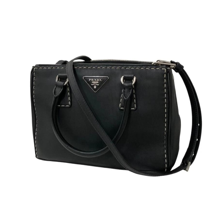 PRADA BAG: HANDBAG BLACK: PRADA Bag: Handbag Black Brand: PRADA Type/Style: Shoulder Bag Material: Exterior Material Leather Color: Exterior Color Black Size: (approx. W10.6 ? H7.9 ? D5.1 inch) Accessories: None Ac