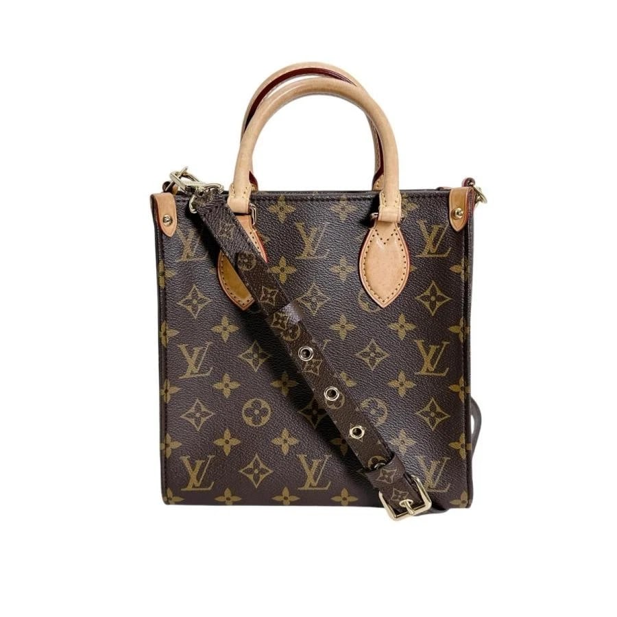 LOUIS VUITTON BAG: SAC PLAT BB: LOUIS VUITTON Bag: Sac Plat BB Brand: LOUIS VUITTON Type/Style: Tote Material: Exterior Material Canvas Color: Exterior Color Brown Size: (approx. W8.5 ? H8.7 ? D3.7 inch) Accessories: None