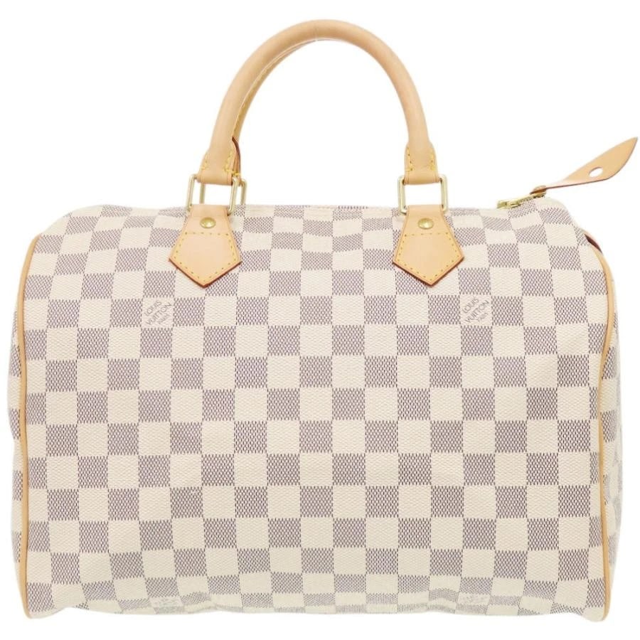 LOUIS VUITTON BAG: SPEEDY WHITE: LOUIS VUITTON Bag: Speedy White Brand: LOUIS VUITTON Type/Style: Satchel/Top Handle Bag Material: Exterior Material Canvas Color: Exterior Color White Size: (approx. W11.8 ? H8.3 ? D6.7 inch) Acce
