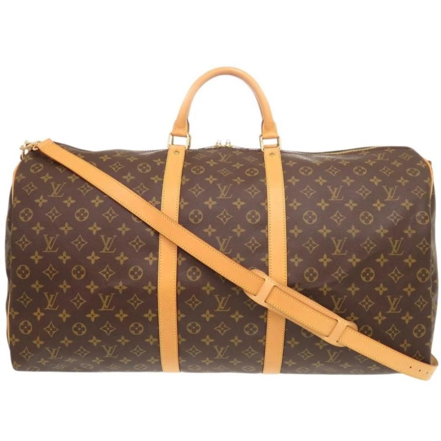 LOUIS VUITTON BAG: KEEPALL BANDOULIERE: LOUIS VUITTON Bag: Keepall Bandouliere Brand: LOUIS VUITTON Type/Style: Duffle Material: Exterior Material Canvas Color: Exterior Color Brown Size: (approx. W23.6 ? H12.6 ? D9.8 inch) Accessories: