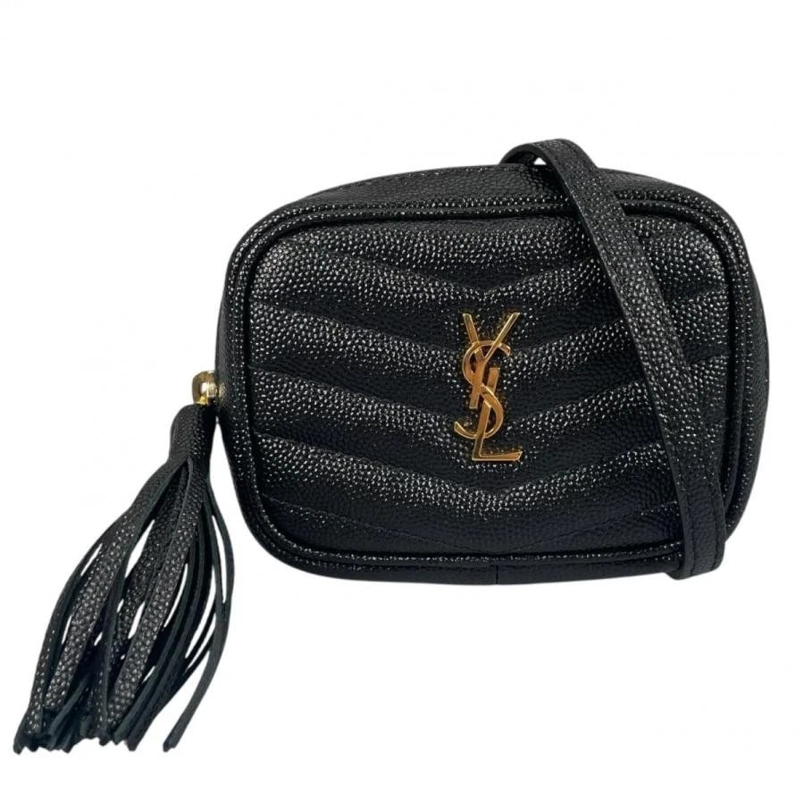 YVES SAINT LAURENT BAG: BABY LOU: YVES SAINT LAURENT Bag: Baby Lou Brand: YVES SAINT LAURENT Type/Style: Clutch Material: Exterior Material Leather Color: Exterior Color Black Size: (approx. W3.9 ? H3.1 ? D1.2 inch) Accessories: None