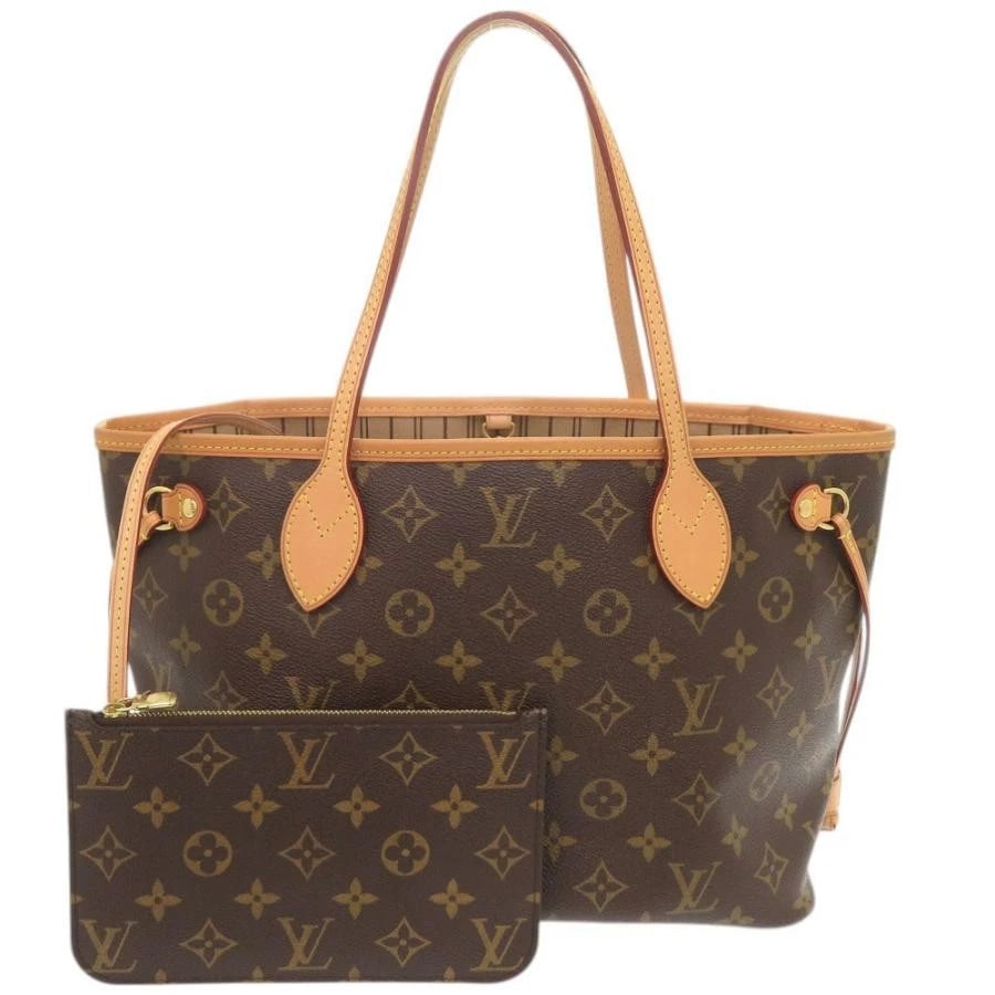 LOUIS VUITTON BAG: NEVERFULL BROWN: LOUIS VUITTON Bag: Neverfull Brown Brand: LOUIS VUITTON Type/Style: Tote Material: Exterior Material Canvas Color: Exterior Color Brown Size: (approx. W11.4 ? H8.7 ? D4.7 inch) Accessories: None <
