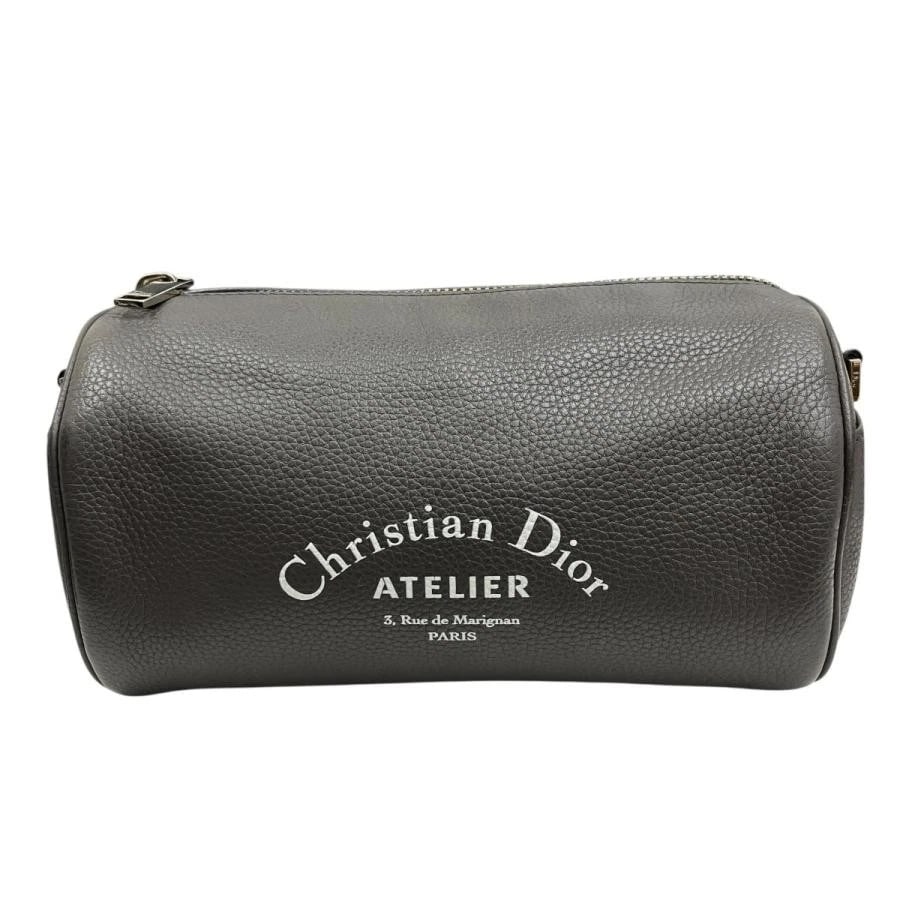 CHRISTIAN DIOR BAG: ATELIER ROLLER GRAY: CHRISTIAN DIOR Bag: Atelier Roller Gray Brand: Christian Dior Type/Style: Shoulder Bag Material: Exterior Material Leather Color: Exterior Color Gray Size: (approx. W8.7 ? H4.7 ? D3.9 inch) Access
