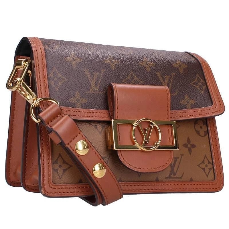 LOUIS VUITTON BAG: DAUPHINE MINI: LOUIS VUITTON Bag: Dauphine MINI Brand: LOUIS VUITTON Type/Style: Shoulder Bag Material: Exterior Material Canvas Color: Exterior Color Brown Size: (approx. W7.5 ? H6.1 ? D3.5 inch) Accessories: N