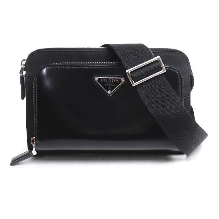PRADA BAG: RE-NYLON SAFFIANO LEATHER: PRADA Bag: Re-Nylon Saffiano Leather Brand: PRADA Type/Style: Shoulder Bag Material: Exterior Material Leather, Nylon Color: Exterior Color Black Size: (approx. W8.7 ? H5.5 ? D1.4 inch) Accessorie