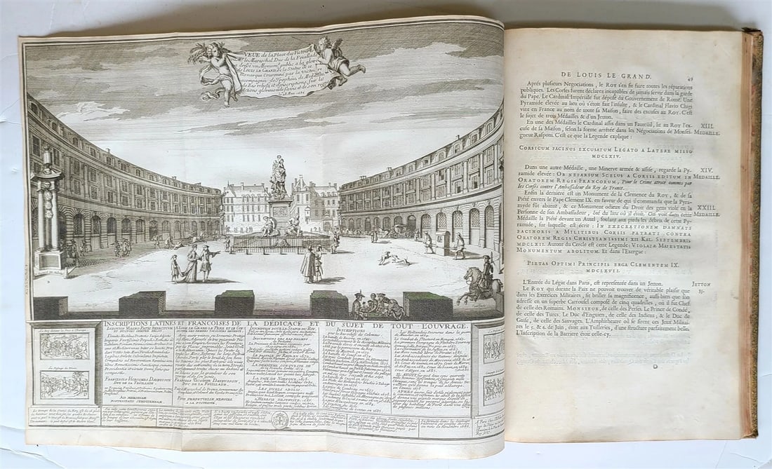 1700 KING LOUIS XIV ILLUSTRATED HISTORY 95 ENGRAVINGS VINTAGE LARGE FOLIO 17TH CENTURY (1 of 9)