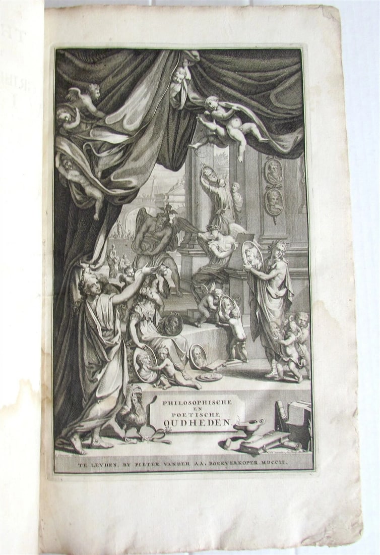 GREEK AND EASTERN PHILOSOPHERS' FOLIO, 1702, DESCRIPTION, 45 ENGRAVINGS: Year/Century: 18th century Language: Dutch Subject: Illustrated Binding: Leather Description: Th. Stanley and B. Kennett. Salomon Bor translated "Historical description of Greek and Eastern philosophe