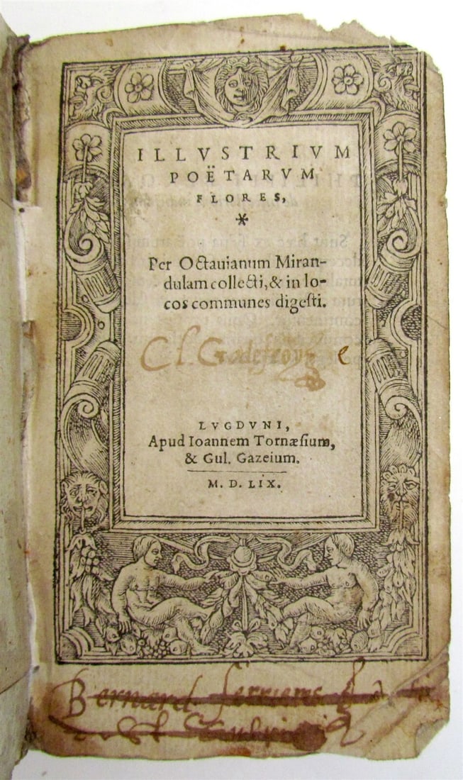 1559 ANTHOLOGY OF LATIN POETS 16TH-CENTURY ILLUSTRIUM POETARUM FLORES (1 of 7)