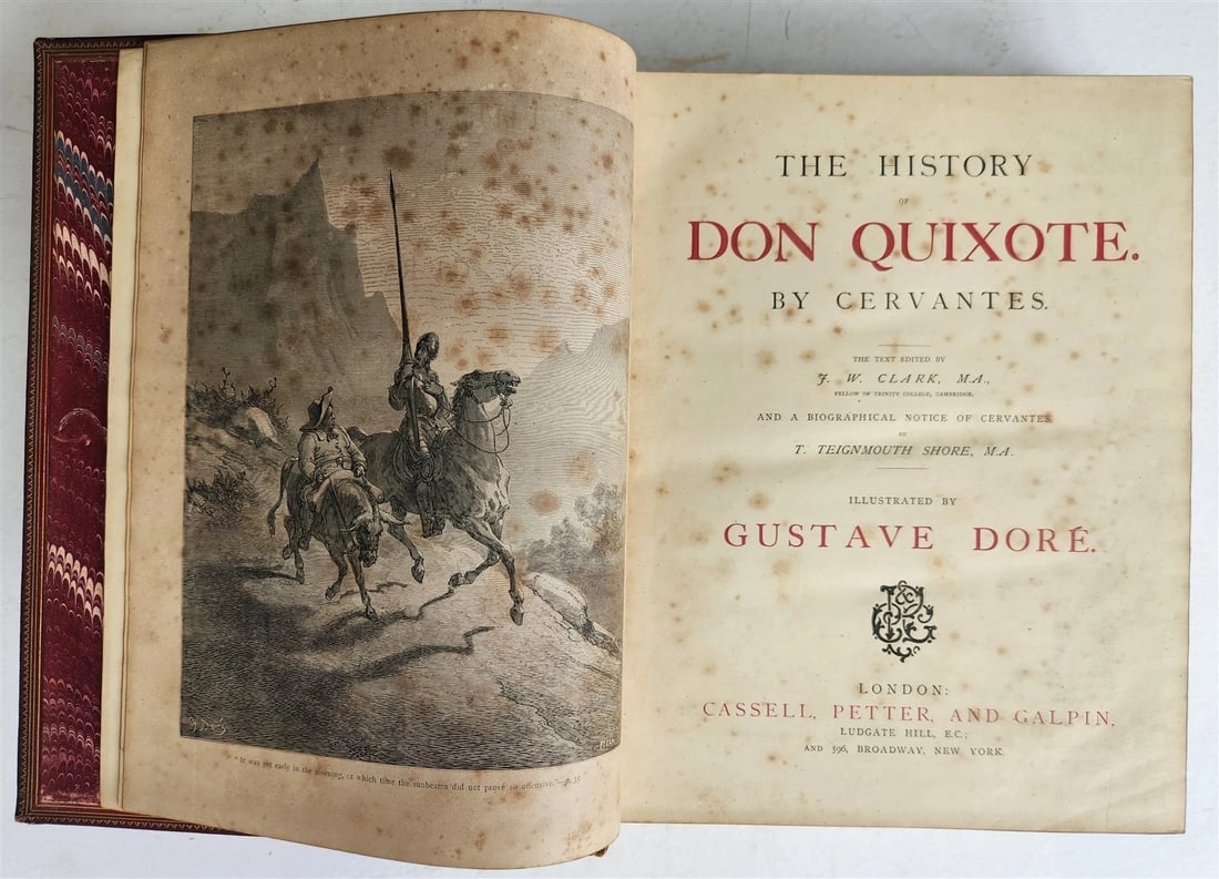 CERVANTES ANTIQUE GUSTAVE DORE'S 1864 DON QUIXOTE, ILLUSTRATED FOLIO IN ENGLISH (1 of 9)