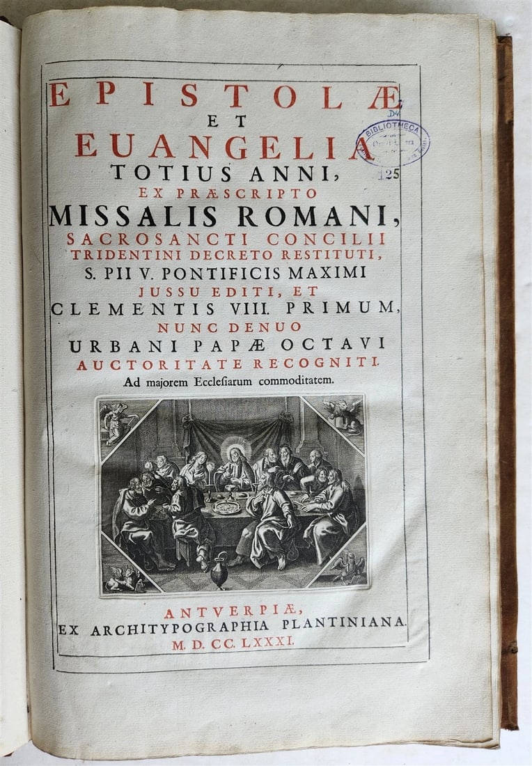 PLANTIN EPISTOLAE ET EUANGELIA, 1781 LARGE FOLIO MISSAL ANTIQUE (1 of 9)