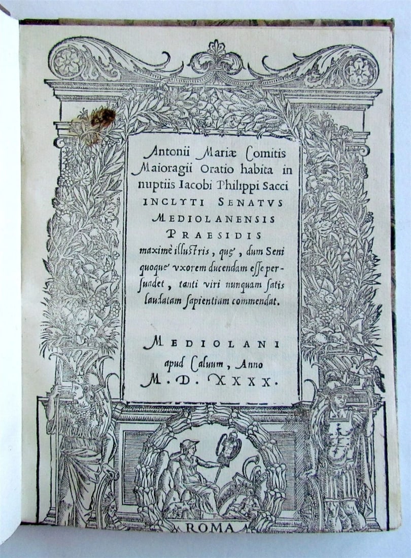 1540 MAJORAGIO ORATIO HABITA IN NUPTIIS IACOBI PHILIPPI SACCI ANCIENT 16TH CENT. (1 of 6)