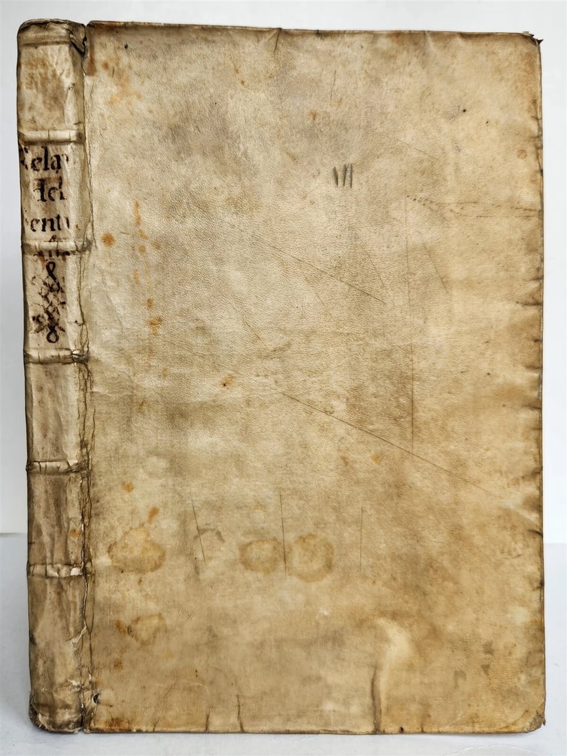 1667 RELATIONS OF THE ANTIQUE VELLUM BOUND CARDINALE BENTIVOGLIO WITH MANUSCRIPT TITLE: Year/Century: 17th century Language: Italian Subject: History Binding: Vellum Description: CARDINAL BENTIVOGLIO RELATIONS (CARDINAL BENTIVOGLIO REPORTS, INCLUDING THREE TABLES). Appresso Francesco Bro