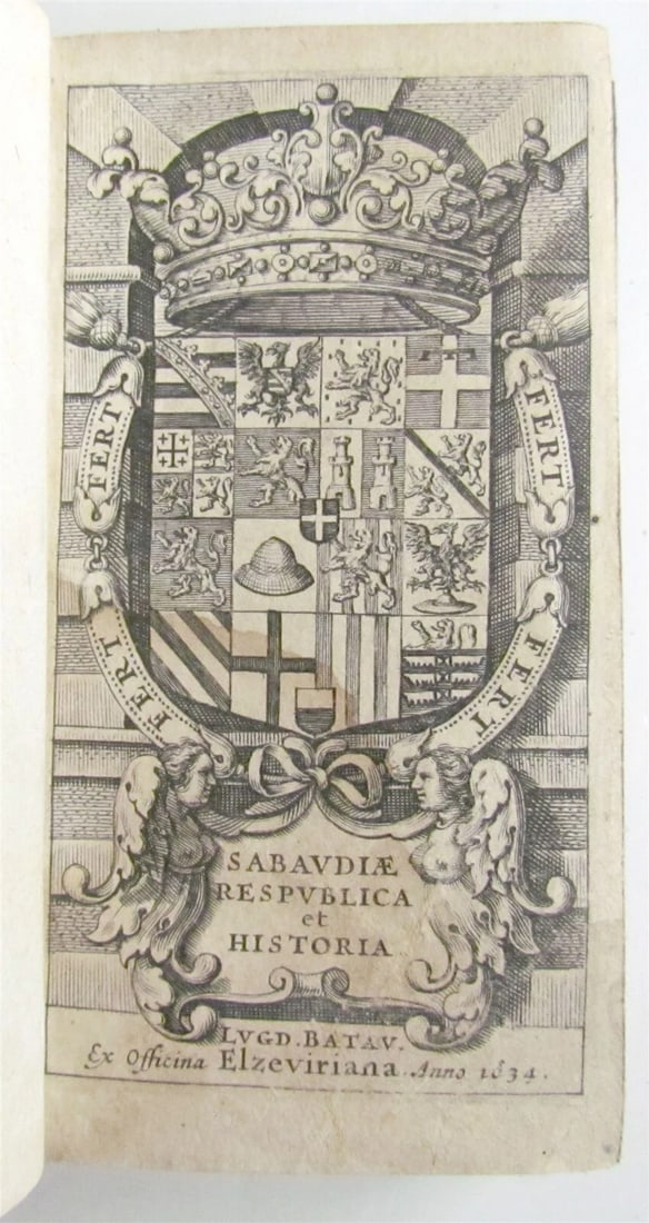 1634 SAVOY SABAUDIAE RESPUBLICA ET HISTORIA ANTIQUE ELZEVIER VELLUM, 17TH CENTURY (1 of 5)