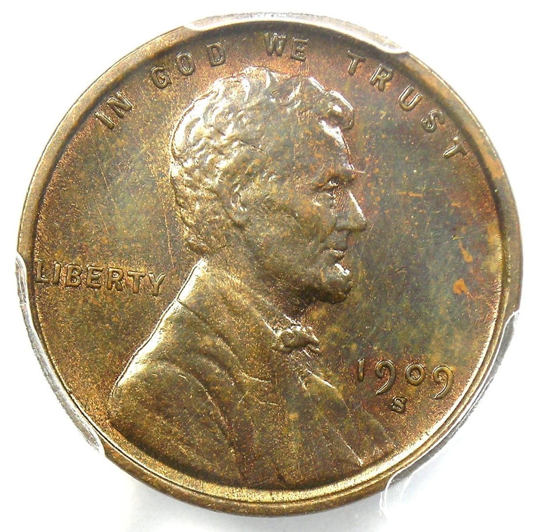 1909-S VDB LINCOLN WHEAT CENT 1C PENNY COIN (1 of 4)